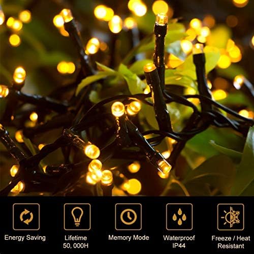 quntis 164ft 2000 led cluster christmas lights shown in use
