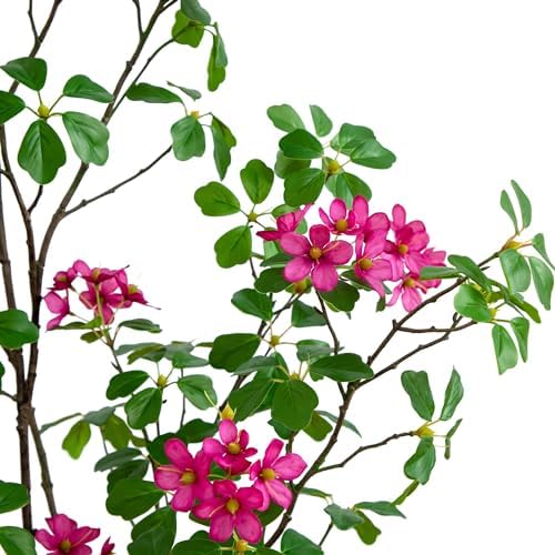nearly natural 4 ft artificial dogwood tree with, close-up detail