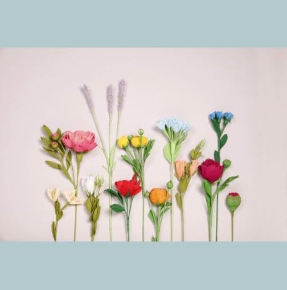 Clairefontaine 995001C - 10 Rolls of Florist Crepe Paper - Size 25 x 100 cm - 250% Elasticity - Weight 160 g - Paper Flowers - Non-Disgorging Colours - Assorted 10 Bright Colours