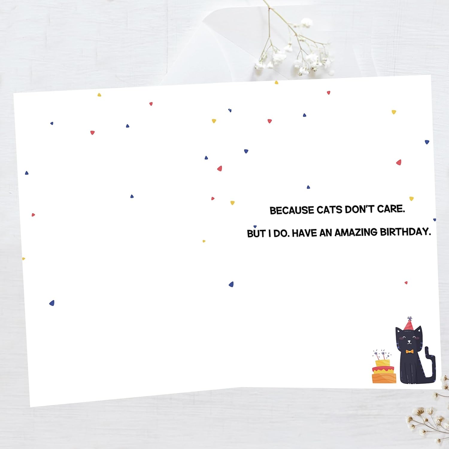 Funny Cat Birthday Card | Birthday Cards for Husband Wife Men Women and Every Cats Lover with Humorous and Heartfelt Message, 8"x 5.3" Gift Idea