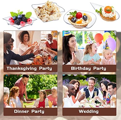 mini appetizer plates disposable, classic style, clear, package contents