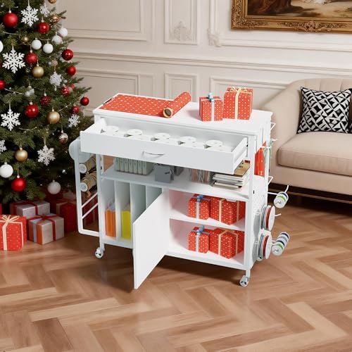 height-adjustable gift wrapping station with paper clamp &, package contents