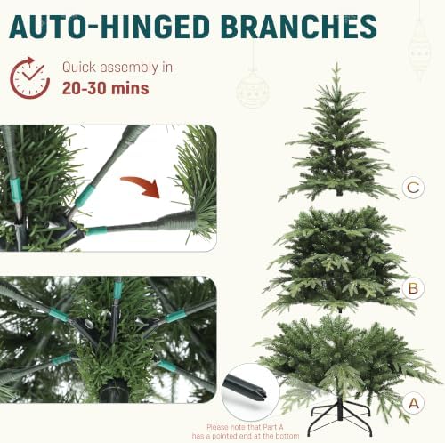 yitahome 7.5ft prelit green aspen fir christmas tree on a desk or shelf