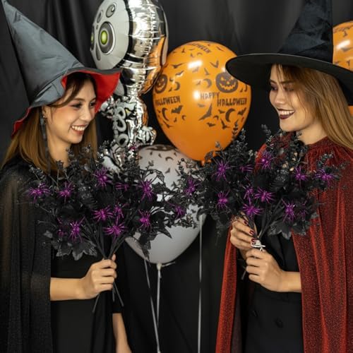 giegxin 15 pcs halloween floral picks artificial flowers showing dimensions
