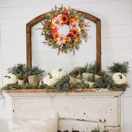 24 inch fall wreaths for front door artificial, package contents
