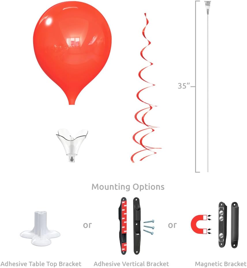 PermaShine - Reusable and Helium Free Triple Balloon Bouquet - Permanent Plas...