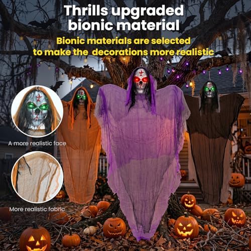 3 packs halloween decorations outdoor - bclgshine lighted on a desk or shelf