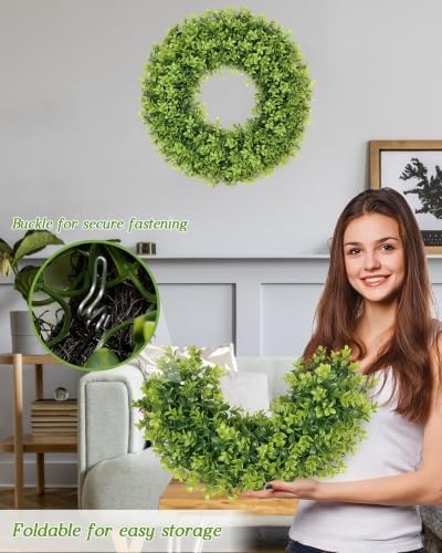 vlorart 24 inch large boxwood door wreaths for, package contents