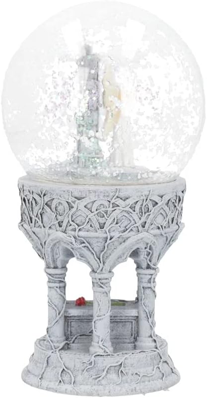 Nemesis Now Love Remains Snowglobe Anne Stokes 18.5cm, Resin, Glass, Water, Ivory