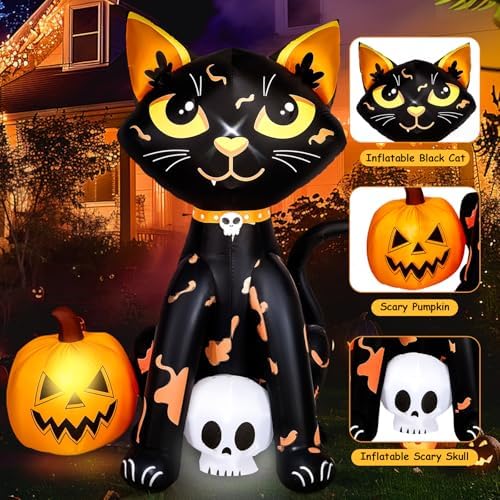 camuland 5ft halloween decorations outdoor, with built-in led, close-up detail