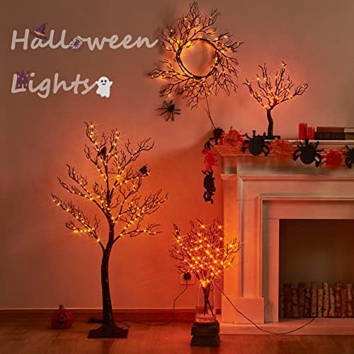baolitvine lighted halloween garland battery operated with 8 on a desk or shelf