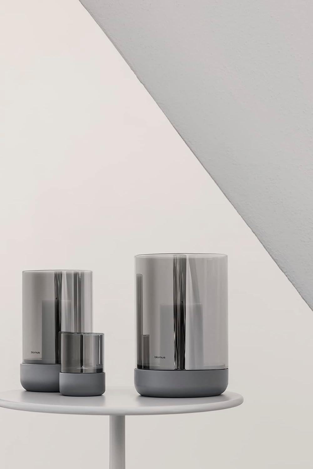 blomus Calma Hurricane Lamp for Tealight - Steel Grey