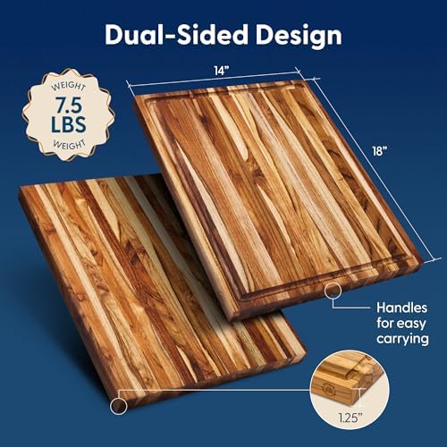 sonder los angeles laurel teak wood cutting board shown in use