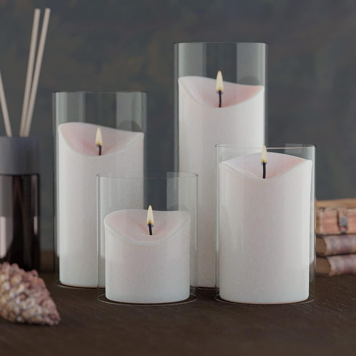 Clear Glass Shade, 8x10 | Open ended bottomless cylinder, fits candles, durable glass, elegant decor, fits all.