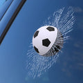 Car 3D elf Ball car Sticker, car Window Funny Creative Decorative Sticker(18cmx18cmx3cm) (White Football)