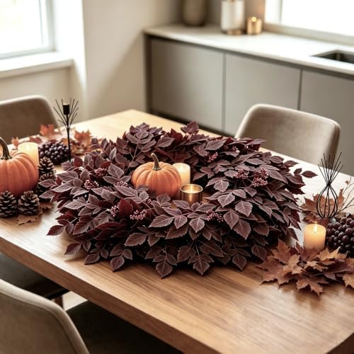 giauma 26" fall artificial cimicifuga leaves wreath for, package contents