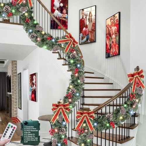 remote control&extra long&12 modes-18 ft prelit christmas garland, package contents