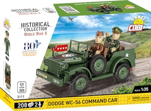 cobi historical collection wwii dodge wc-56 command car shown in use