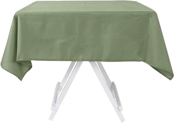 Efavormart 54x54 Eucalyptus Sage Green Wholesale Linens Seamless Polyester Square Linen Tablecloth for Wedding Banquet Party Restaurant