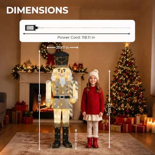 61inch nutcracker christmas decor outdoor with leds 5, package contents