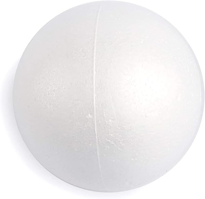 Juvale Styrofoam Balls - 6-Inch, White, Pack of 2 - Smooth Foam Spheres for Crafts & Painting - Foam Craft Balls & DIY Project Supplies