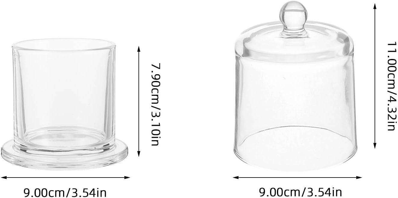 Didiseaon Glass Candle Holder 390ml with Windproof Cover and Protective Case, Elegant Crystal Design Votive Cup for Outdoors and Event Setting, Stylish Longterm Reliability Candleholders