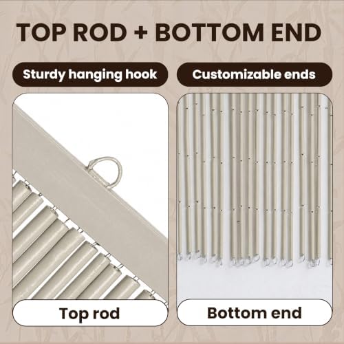 fire & ice beaded bamboo curtain for doorway, package contents