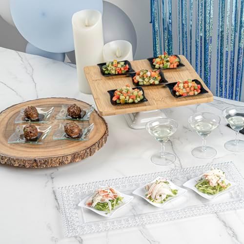 restaurantware 3 x 3 inch dessert plates 100, side view