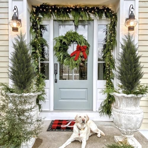 3.6ft fake topiary trees artificial outdoor 2 pcs, view 9