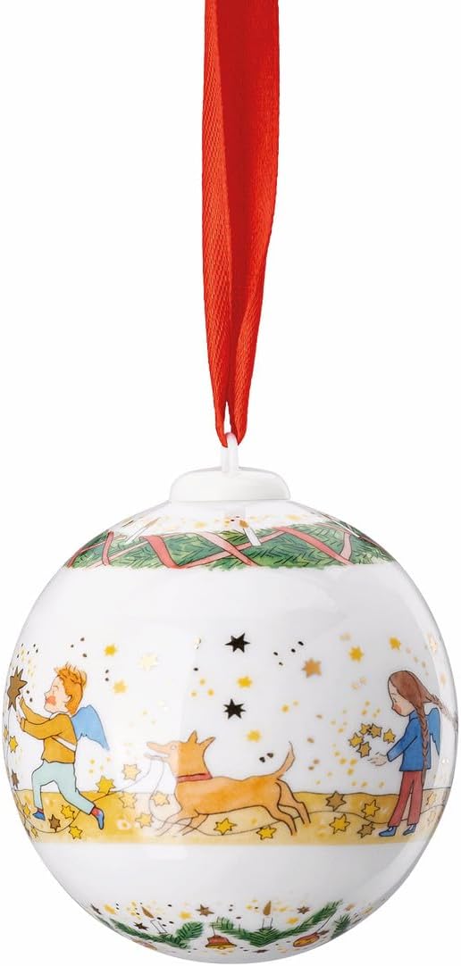 Hutschenreuther Porcelain Ball 2024 Christmas Lights 6 cm Christmas Bauble Porcelain Multi-Coloured