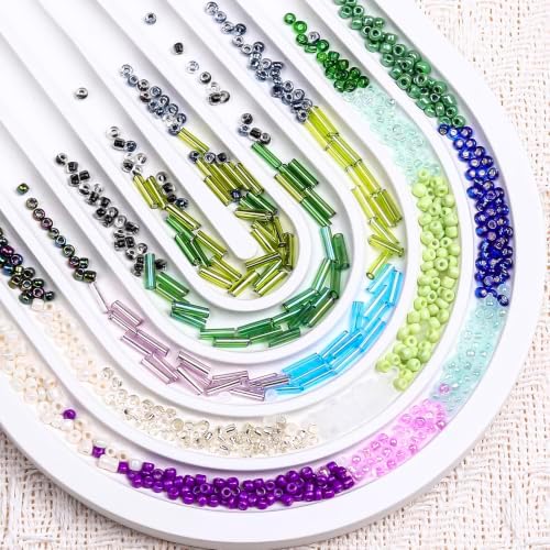 52800+pcs 144colors 2mm glass seed beads for jewelry showing dimensions