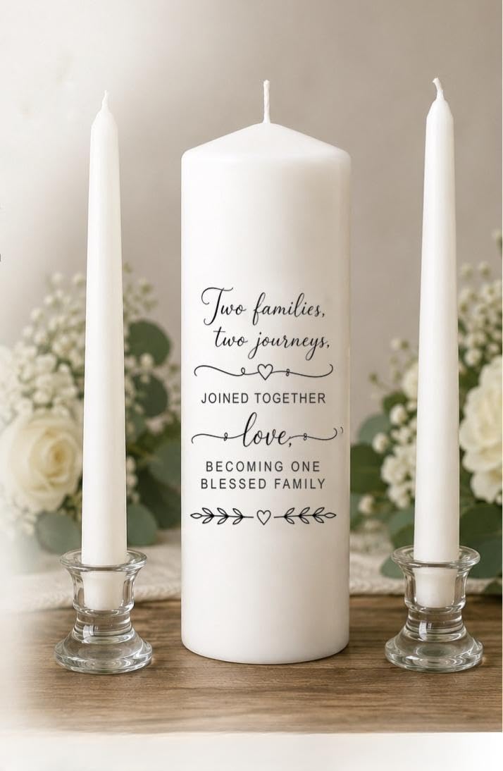 Blended Family Unity Candle Set, Wedding Ceremony