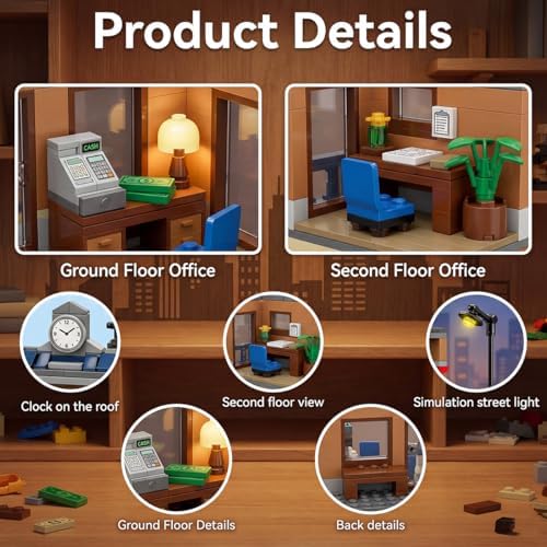 city hall architecture mini building sets for adults showing dimensions