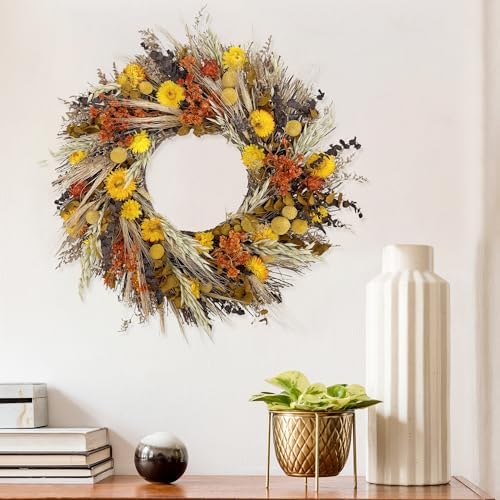 andaluca all natural handcrafted preserved floral fall wreath, package contents