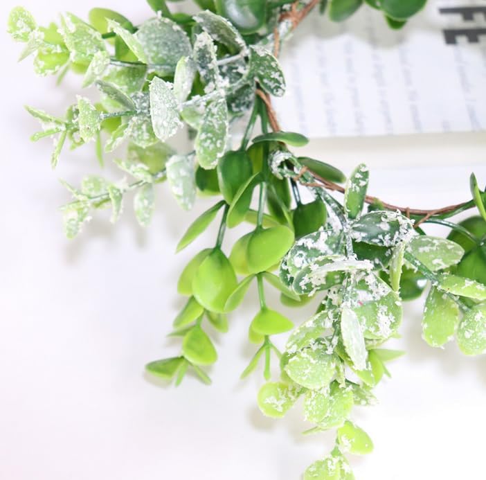 Candle Rings 3" Center Eucalyptus Candle Ring Artificial Mini Wreath Pillar Candle Holder Twig Spring Candle Wreaths for LED Candles Birthday Wedding Dinning Party or Easter Fireplace Decor (2, Green)