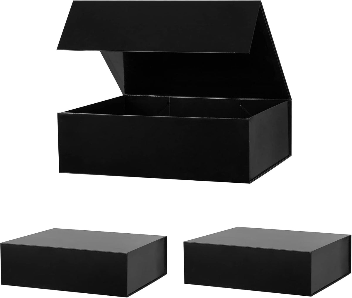 extra large black gift box 19x16x6 inches, huge, main product view