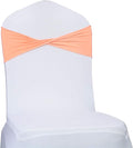 VDS Pack of 50 PCS | Peach | Spandex Chair Sashes Bows Without Buckle | Stretch Elastic Banquet Universal Folding Chair Band Tie with for Wedding Party Conference Celebration Event Decoration