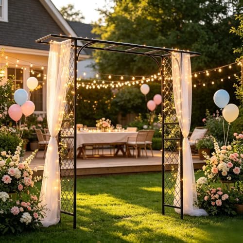 zhongma metal garden arbor, 83.5'' high x 82.7'', package contents