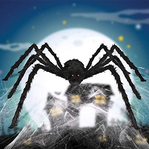 halloween decorations outdoor large spiders: 6 pack spiders on a desk or shelf