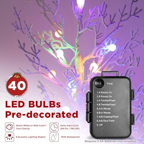 brightever 3ft artificial small christmas tree with lights, package contents