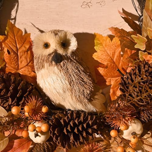 valery madelyn 24'' collapsible fall wreath for front, side view