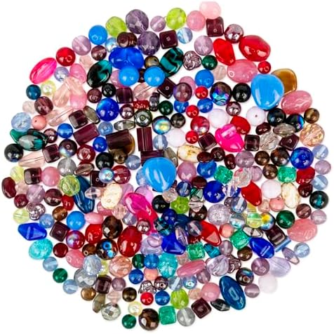 assorted glass beads for jewelry making, diy lamp, side view