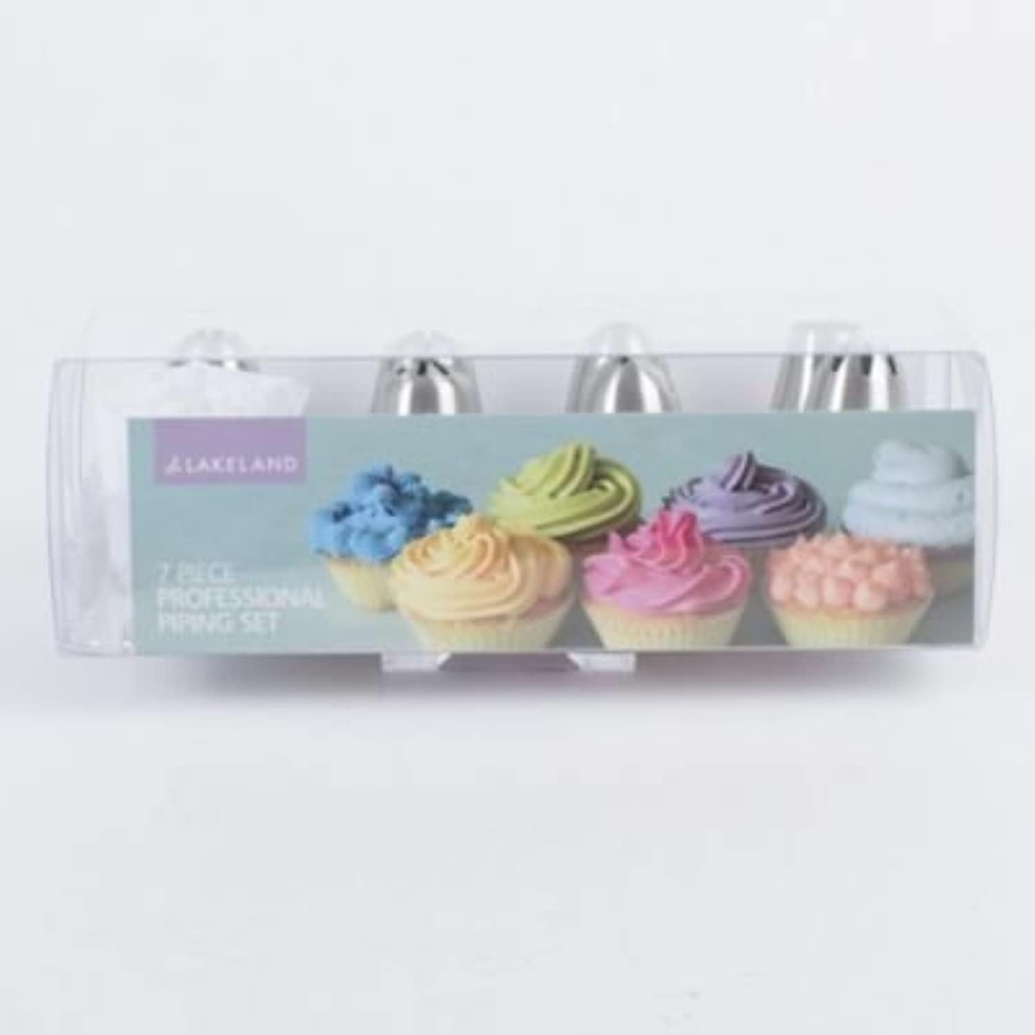 Lakeland Piping Nozzles & Reusable Bag Gift Set - 7 Pieces (Nylon, Silver)