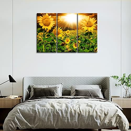 sunflower wall art canvas print sunrise picture, 3, package contents