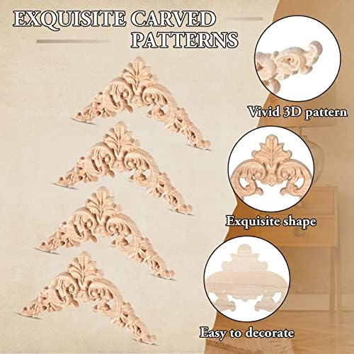 remerry 60 pcs wood applique onlays and wood, package contents