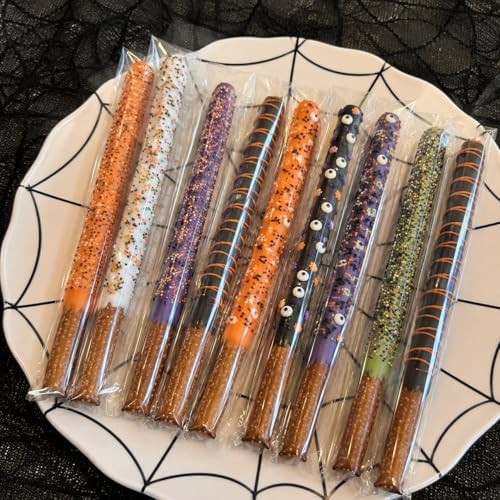 EKAPACKAGING 200Pcs 2x10 Inches Self Sealing Cellophane Bags Clear Pretzel Rod Bags for Treat, Candy Melts, Cookie, Popsicle, Ice Pop