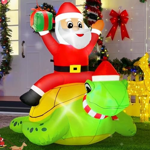 amenon 5 ft by 4 ft christmas inflatables, side view