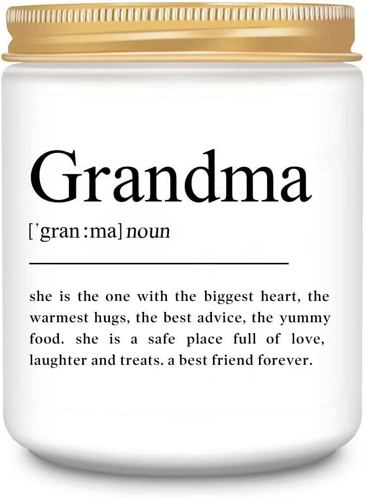 LEIOH Gifts for Grandma,Birthday Mothers Day Christmas Grandma Gifts from Grandchildren,Gift Ideas for Grandmother from Granddaughter,Grandson,Grandkids Lavender Jar Candle