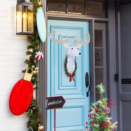 waterglide lighted christmas wall decor reindeer head, 28", package contents