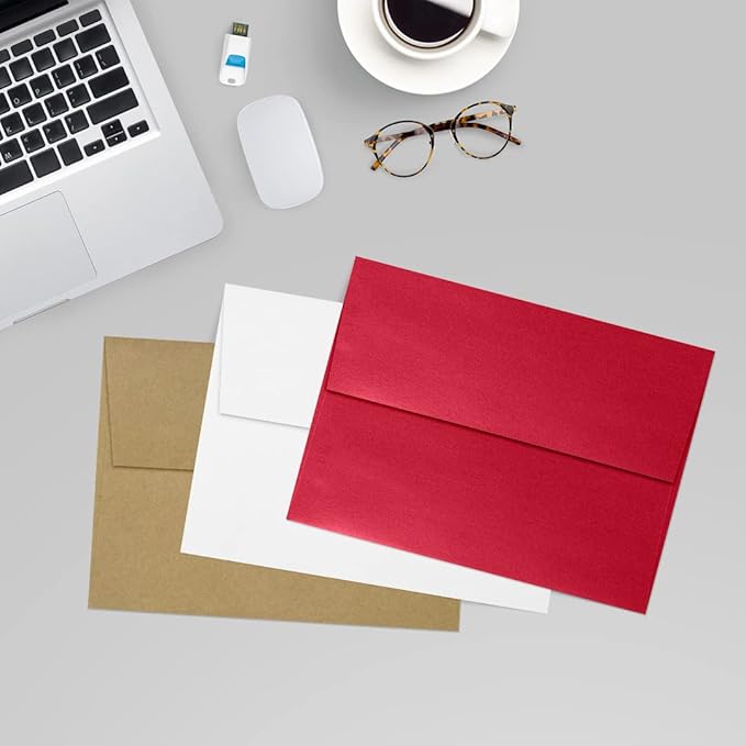 LUXPaper A7 Invitation Envelopes | Peel & Press | 5 1/4" x 7 1/4" | Jupiter Metallic | 80lb. Text | 500 Qty